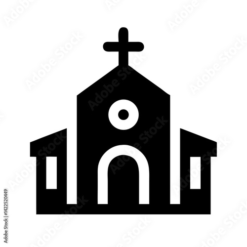 church icon  flat vector icon