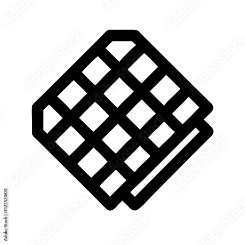 waffer icon  flat vector icon