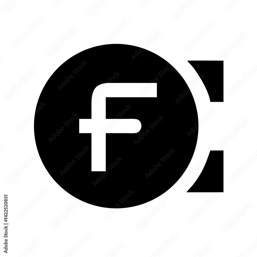 Fototapeta premium franc currency glyph icon flat vector icon
