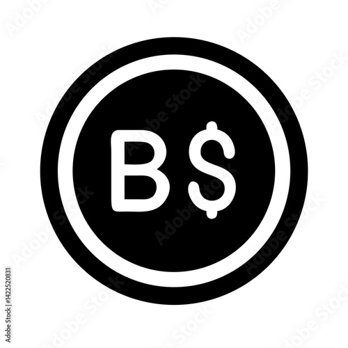 boliviano currency glyph icon flat vector icon