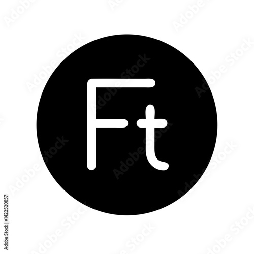 forint currency glyph icon flat vector icon