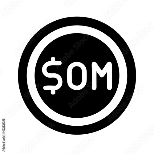 som currency glyph icon  flat vector icon