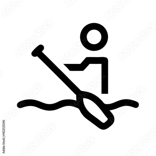 paddler icon  flat vector icon