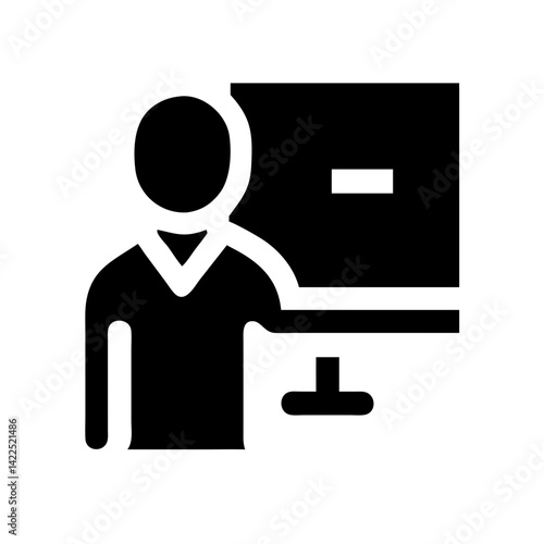 teacher icon  flat vector icon