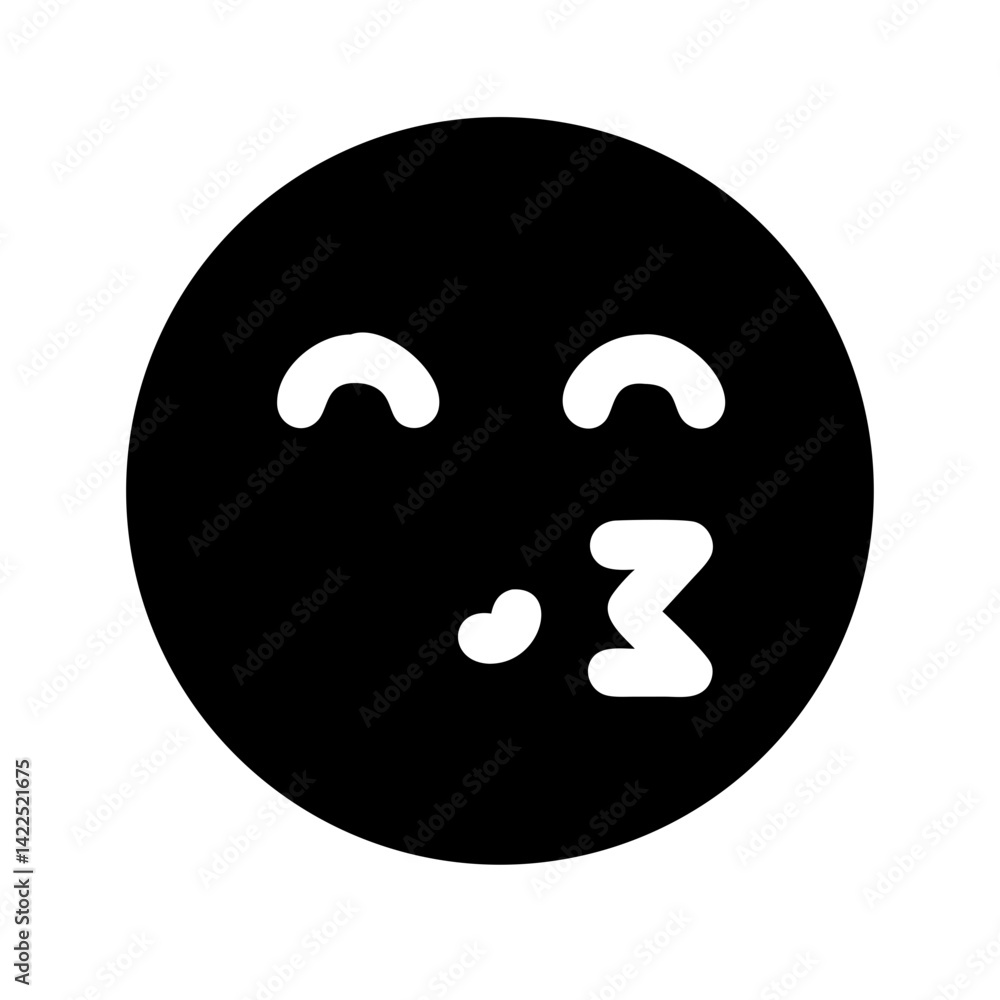 kiss emoji glyph icon ( ) flat vector icon kiss emoji glyph icon ( ) flat vector icon