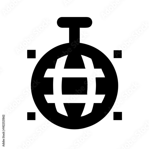 mirror ball icon  flat vector icon