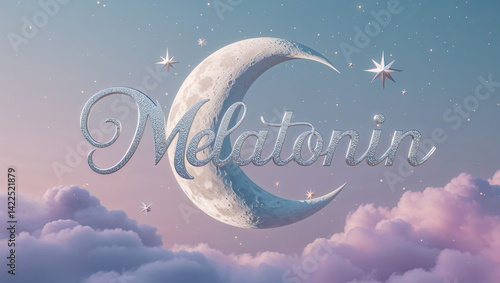 beautiful inscription melatonin, creative design