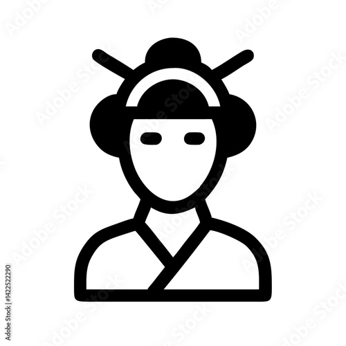 geisha icon  flat vector icon