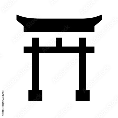 torii gate icon  flat vector icon