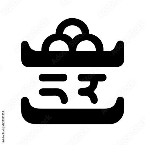 kanji vadas icon  flat vector icon
