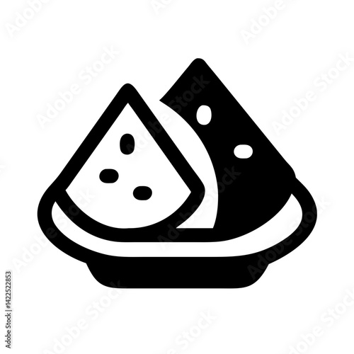 samosa icon  flat vector icon
