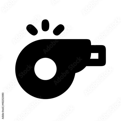 whistle icon  flat vector icon