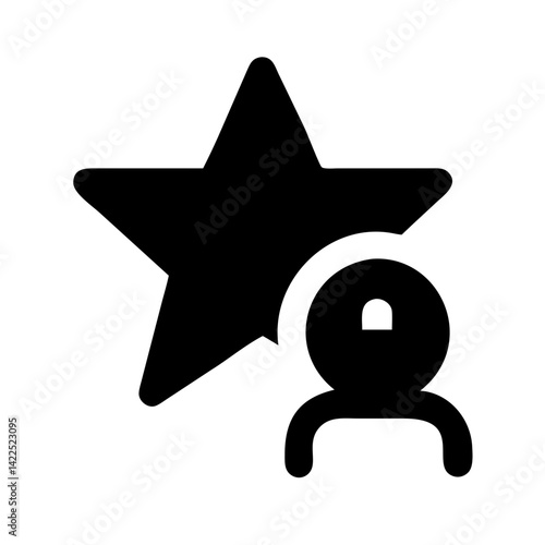 celebrity icon  flat vector icon