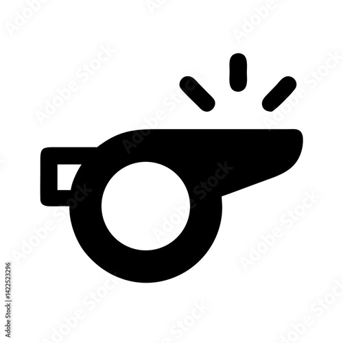 whistle icon  flat vector icon