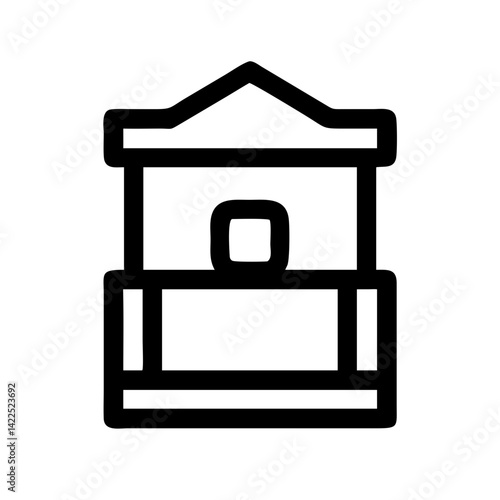 ticket office icon  flat vector icon