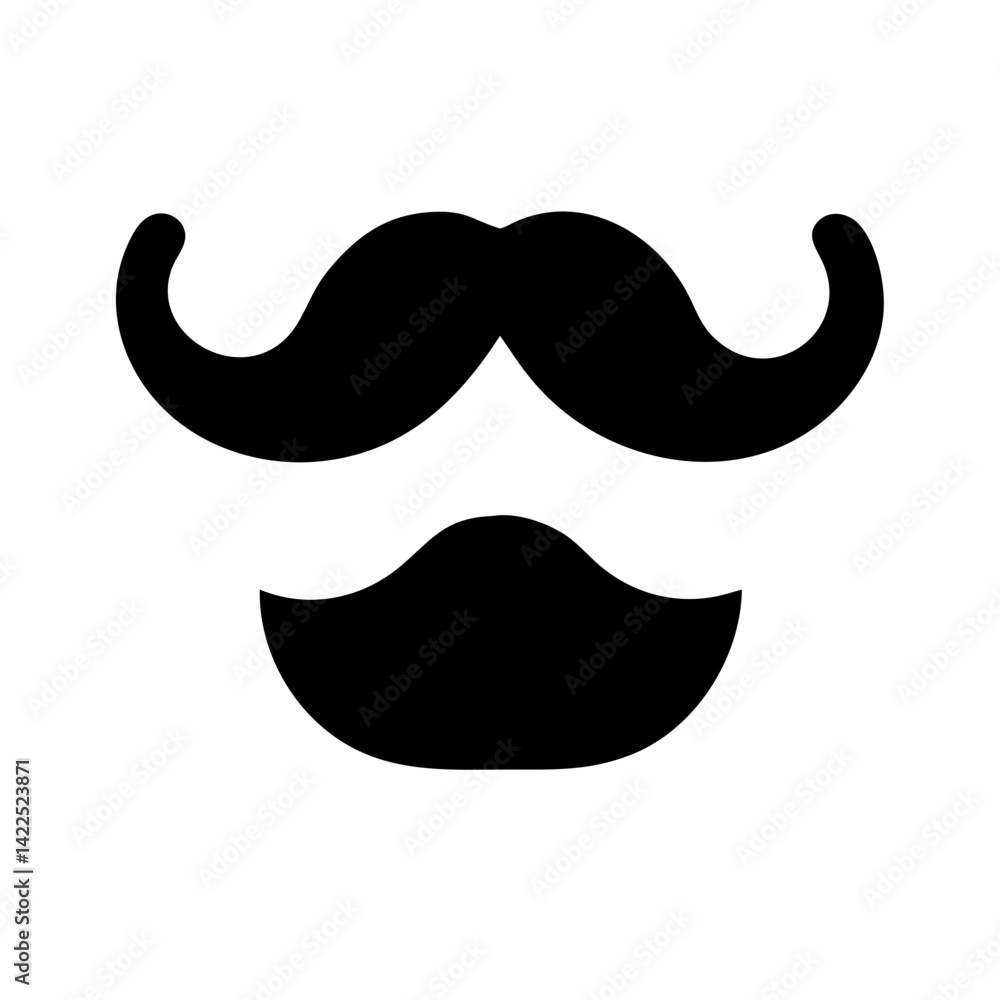 mustache icon flat vector icon mustache icon flat vector icon
