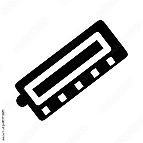 harmonica icon  flat vector icon