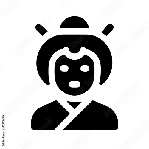 geisha icon  flat vector icon