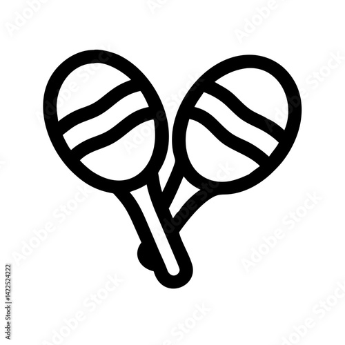 maracas icon  flat vector icon