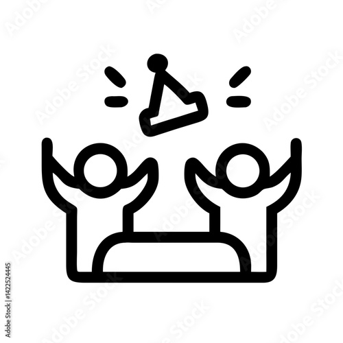 sleepover party icon  flat vector icon