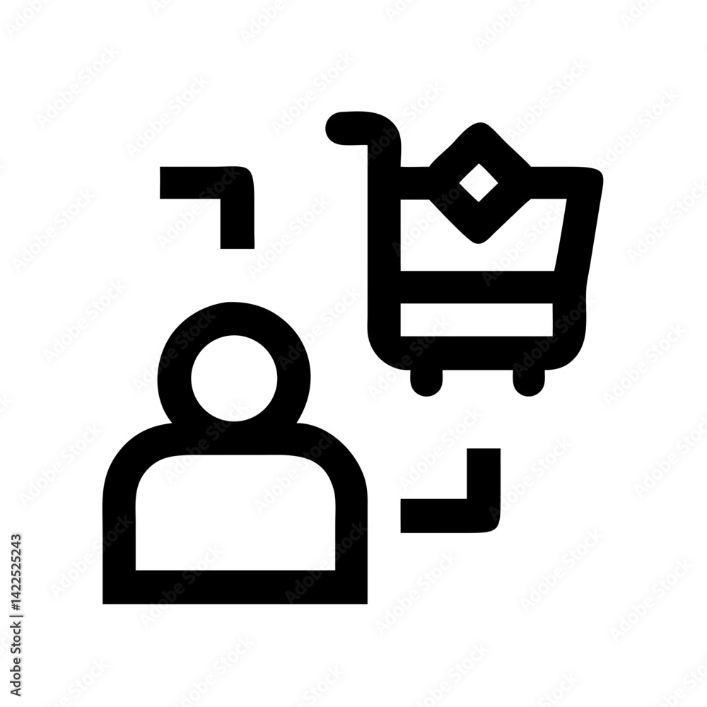 Obraz premium consumer icon flat vector icon