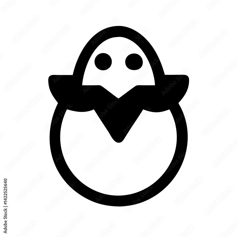 Fototapeta premium chick icon flat vector icon