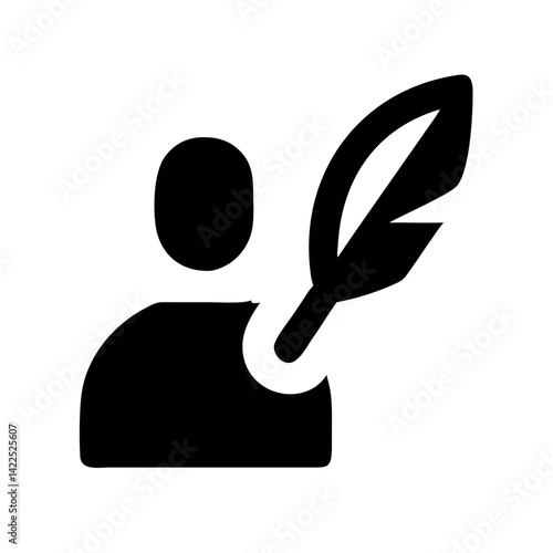 poet icon  flat vector icon