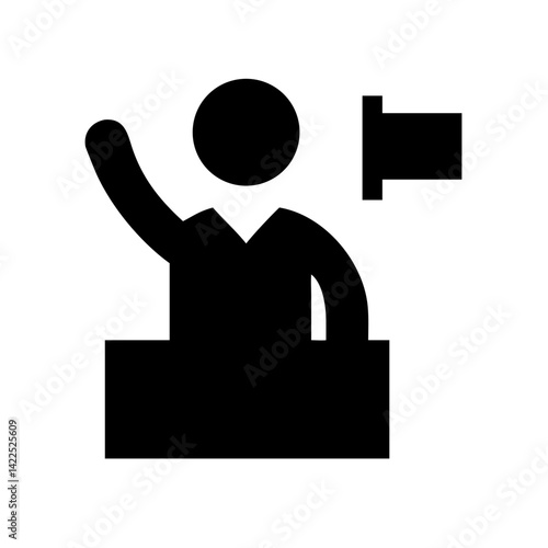 politician icon  flat vector icon