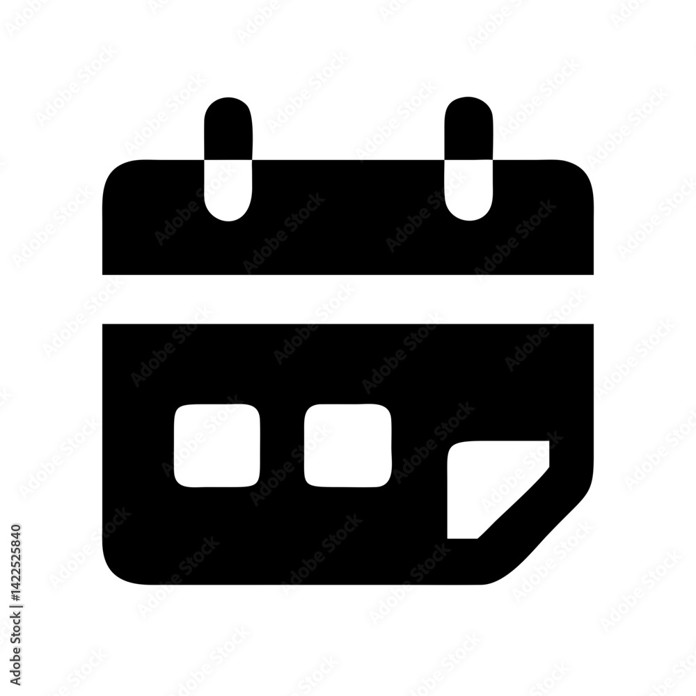 Fototapeta premium calendar icon flat vector icon