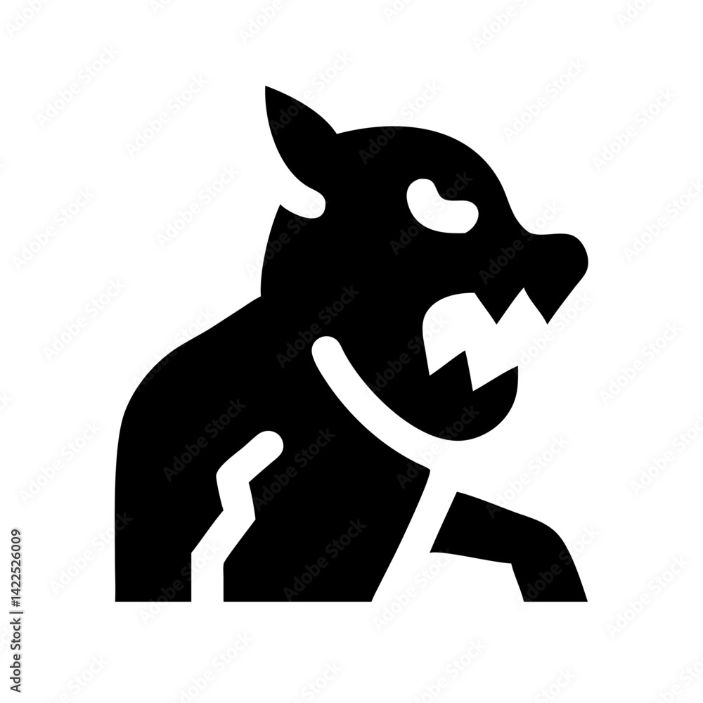 Obraz premium werewolf icon flat vector icon