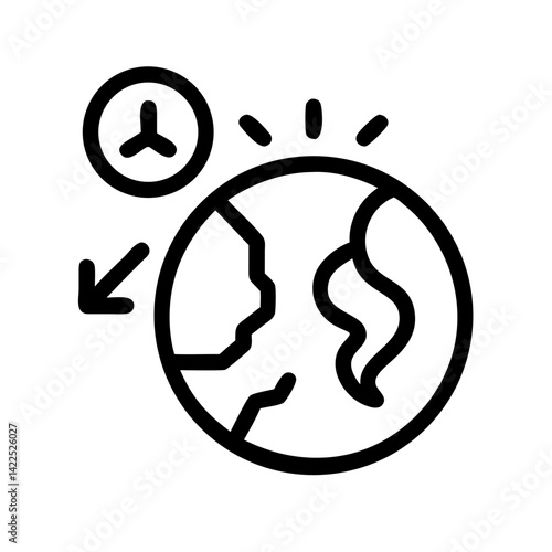 climate change icon  flat vector icon