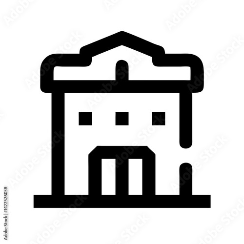 rural hotel icon  flat vector icon