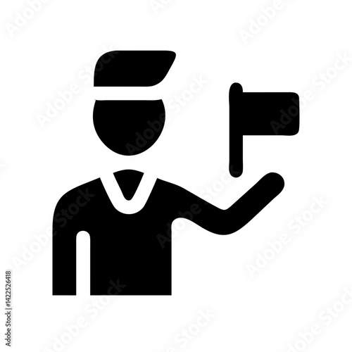 tour guide icon  flat vector icon