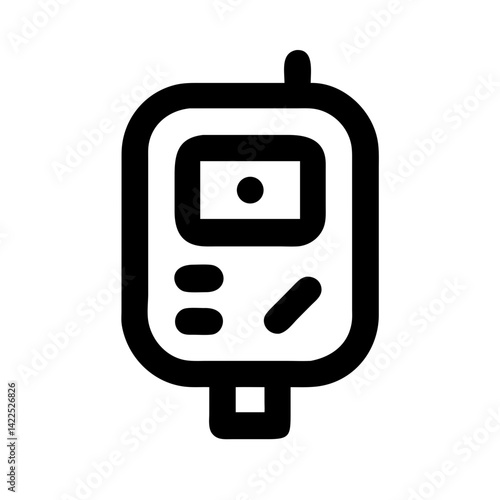 glucose meter icon  flat vector icon