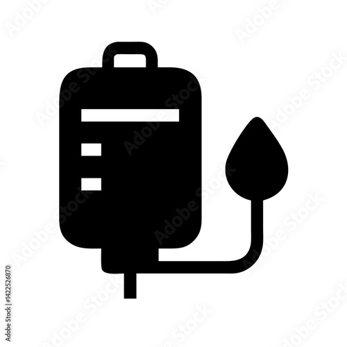 blood bag icon  flat vector icon