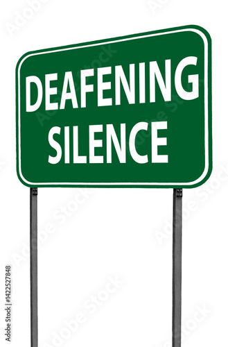 Canvas Print deafening silence sign