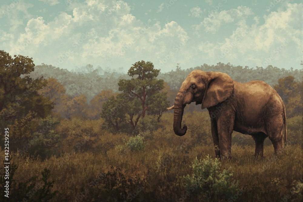 Fototapeta premium elephant in the wild