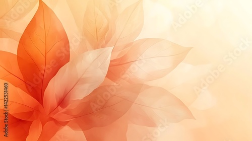 Wallpaper Mural Soft, vibrant leaves in a warm color palette. Torontodigital.ca