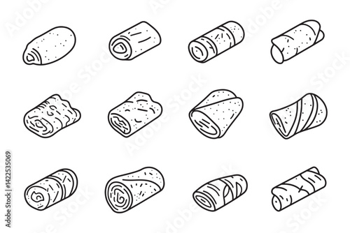 Strudel Icon Minimalist 2D Line Art