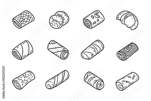 Strudel minimalist 2D line art icon