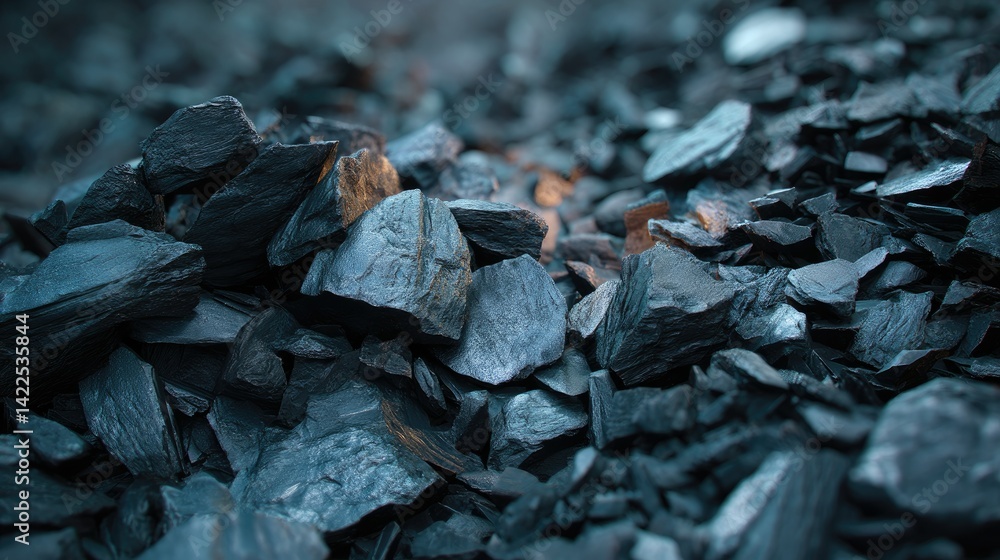 Pile of Dark Slate Shards Textured Stone Fragments for Background Use Pile of Dark Slate Shards Textured Stone Fragments for Background Use