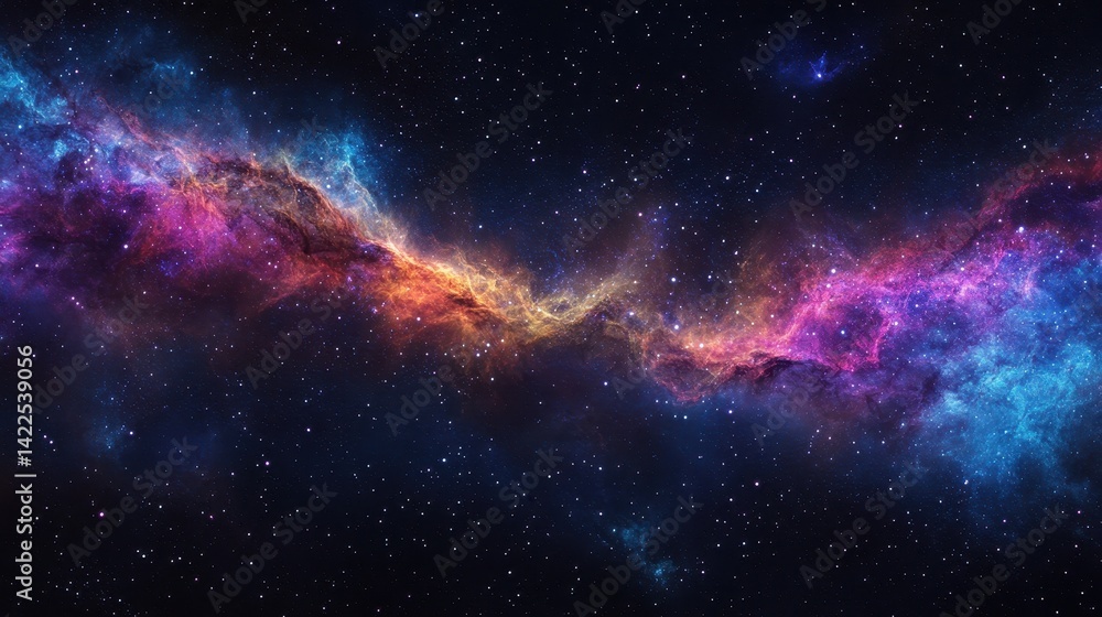 Colorful cosmic nebulae, a spectacle of interstellar dust and light. Colorful cosmic nebulae, a spectacle of interstellar dust and light.