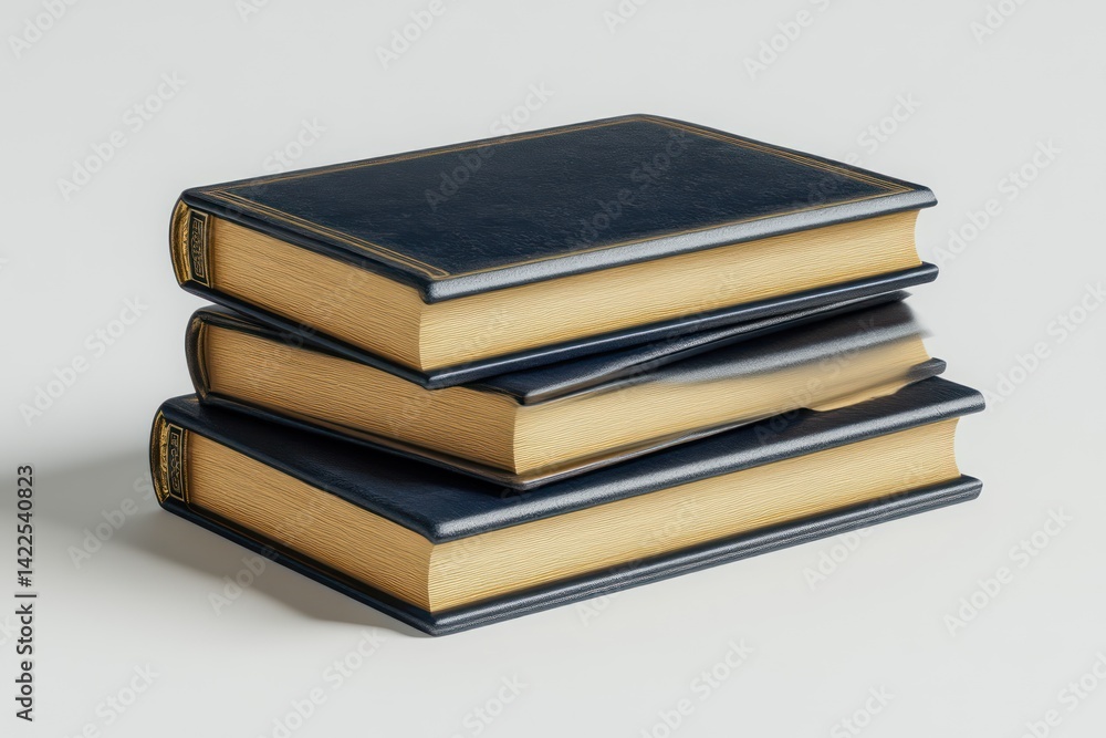 Stack of Classic LeatherBound Books with Gold Edges Ideal for Education Literature and Know Stack of Classic LeatherBound Books with Gold Edges Ideal for Education Literature and Know