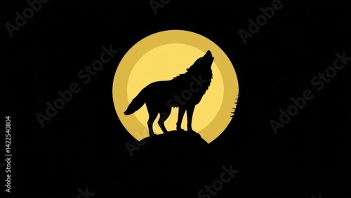 Plakat abstract wolf background