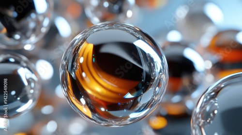 Abstract spheres, reflective