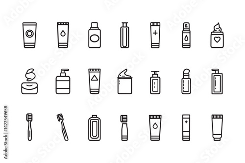 Toothpaste icon ultra minimalist 2D graphic