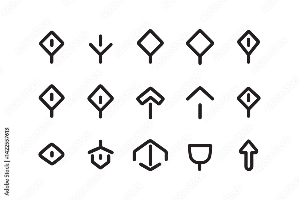 Simple line art of upload icon Simple line art of upload icon