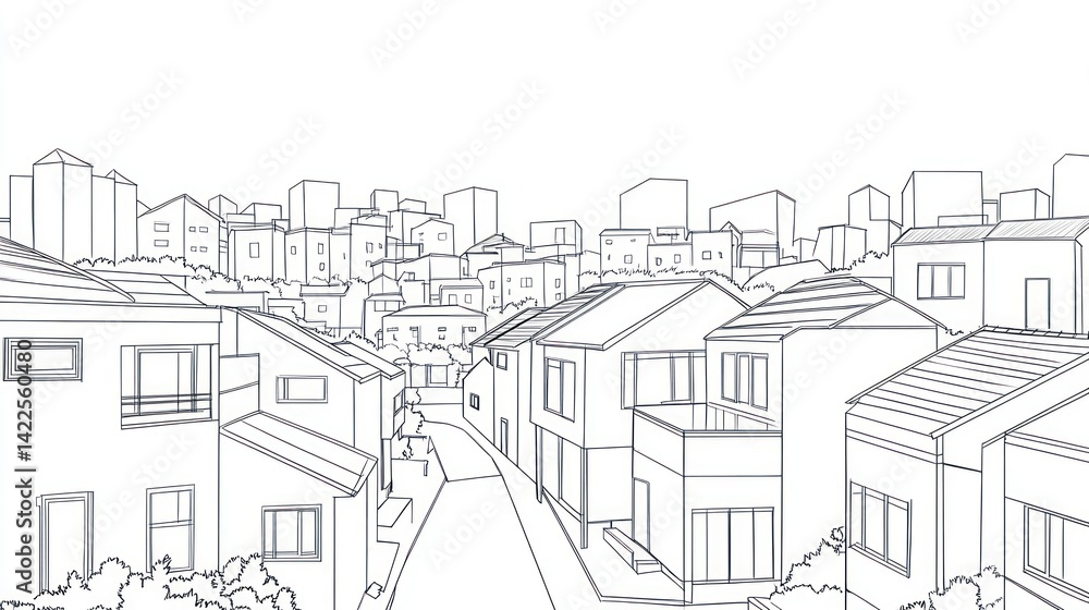 Urban Sketch Residential Neighborhoods, Architecture, Planning Urban Sketch Residential Neighborhoods, Architecture, Planning
