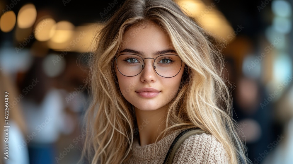 Young woman with glasses Young woman with glasses