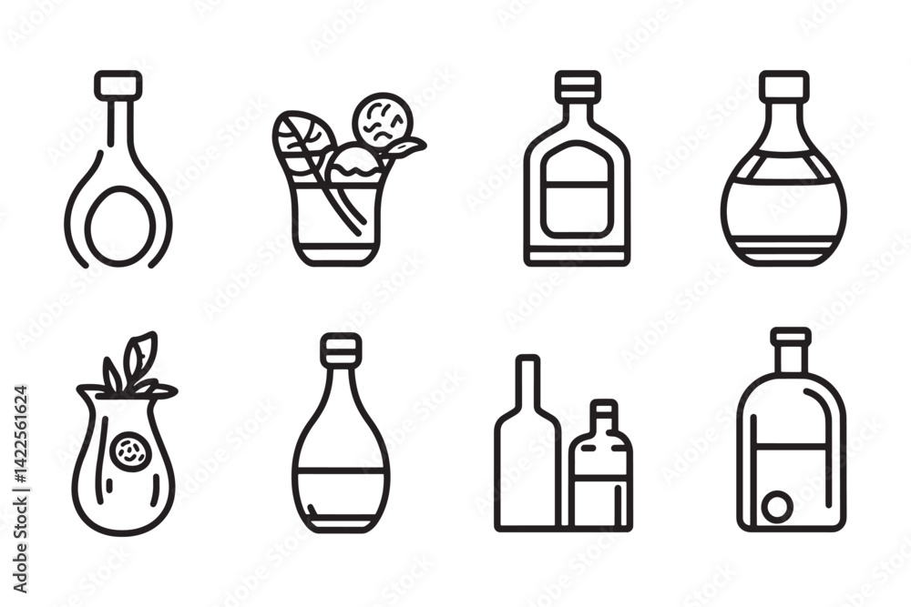 Vinegar minimalist line art graphic design Vinegar minimalist line art graphic design